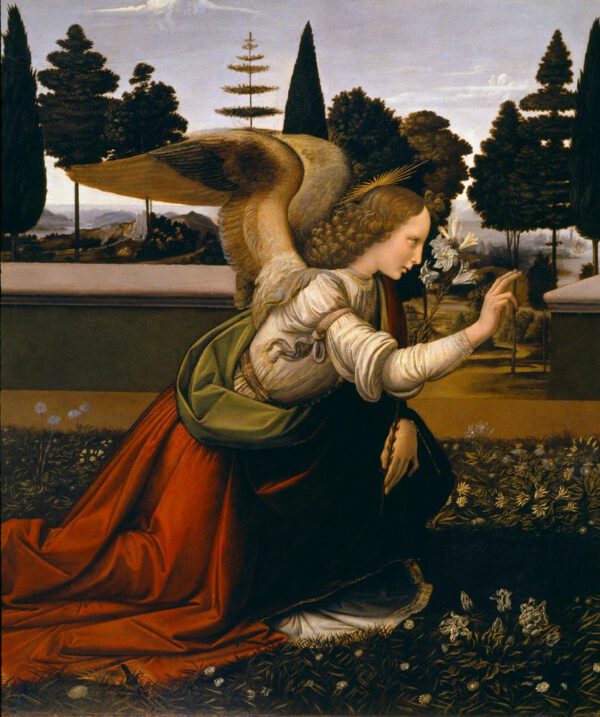 Leonardo da Vinci "Engel der Verkündigung (Ausschnitt)" 217 x 98 cm