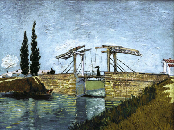 Vincent van Gogh “Die Zugbruecke” (Die Bruecke von Langlois in Arles mit Dame mit Regenschirm) 49,5 x 64 cm