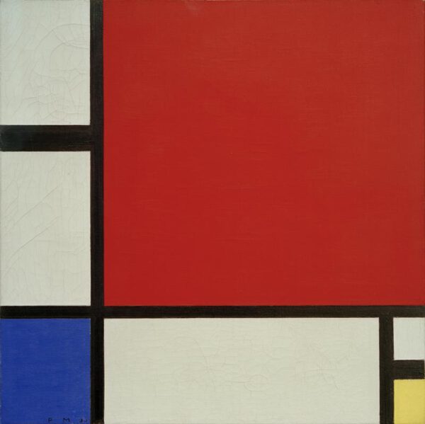 Piet Mondrian "Komposition in Rot Blau und Gelb" 45 x 45 cm