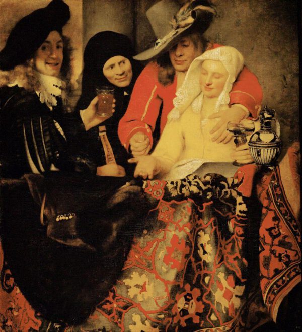 Jan Vermeer "Bei der Kupplerin" 100 x 110 cm