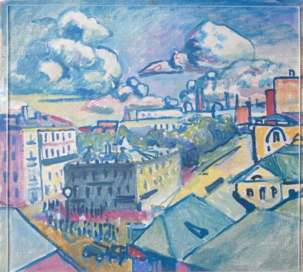 Wassily Kandinsky "Zubowsky Platz In Moskau Vom Fenster" 38 x 34 cm