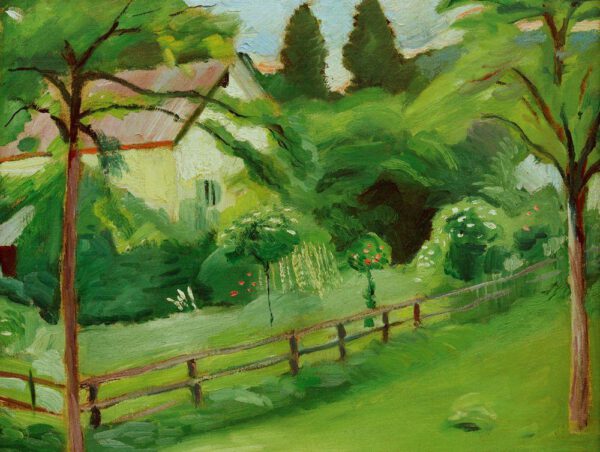 August Macke "Landhaus mit Garten" 49 x 38 cm