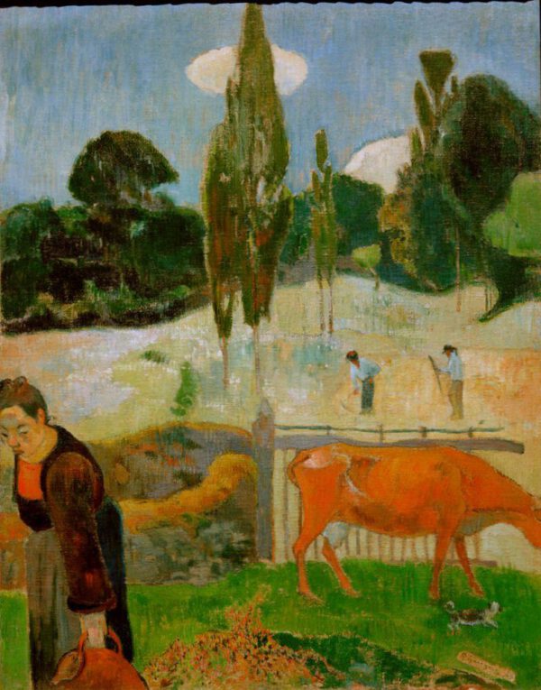 Paul Gauguin "Die rote Kuh"  73 x 92 cm