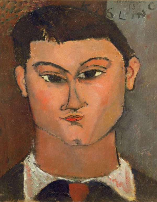 Amedeo Modigliani "Bildnis des Malers Moise Kisling" 28 x 37 cm