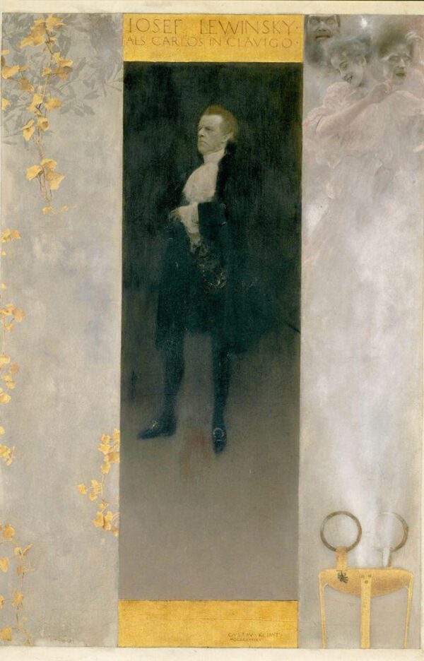 Gustav Klimt "Josef Lewinsky als Carlos in Clavigo" 44 x 64 cm