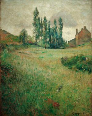 Paul Gauguin "Hunde auf einer Wiese"  71 x 92 cm