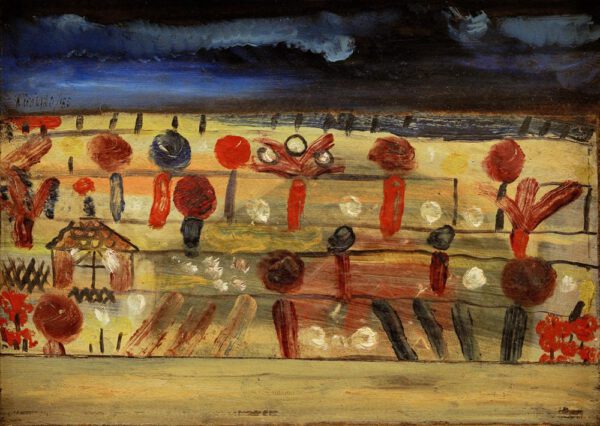 Paul Klee "Garten in der Ebene II (mit dem Gartenhäuschen)" 26 x 19 cm