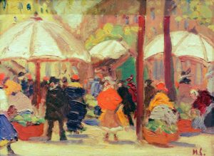 Max Liebermann "Marktplatz in München" 24 x 18 cm
