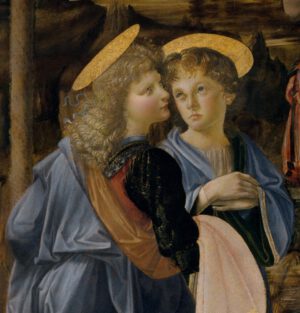 Leonardo da Vinci "Taufe Christi (Ausschnitt)" 172 x 180 cm