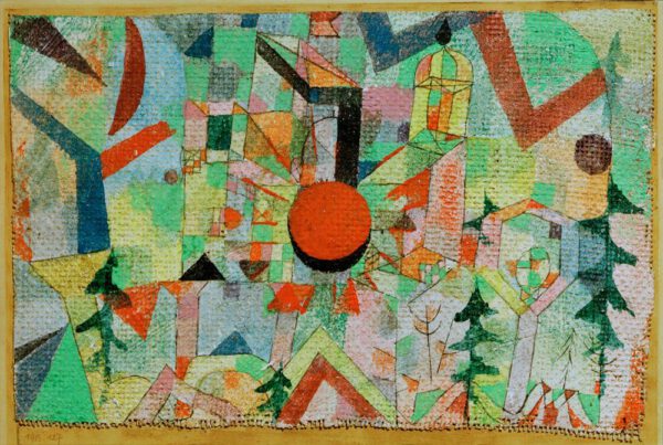 Paul Klee "Burg mit untergehender Sonne" 28 x 19 cm