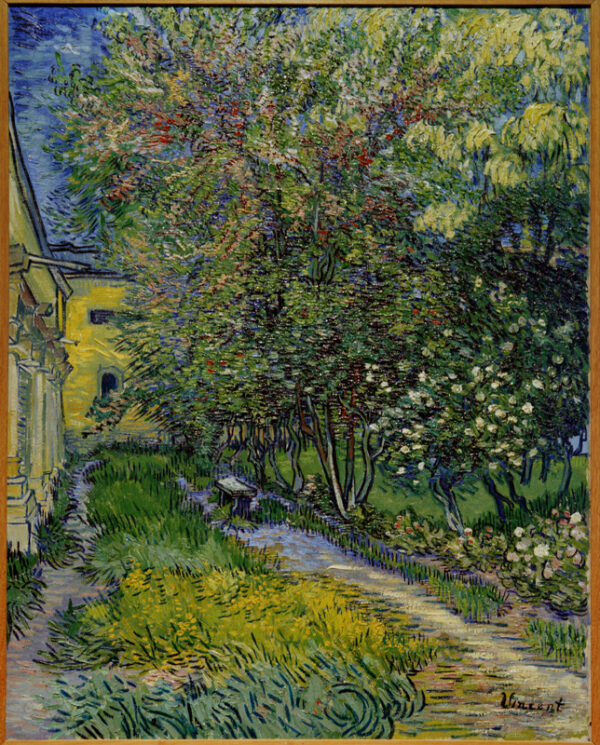 Vincent van Gogh “Garten des Hospitals Saint-Paul (Ansicht der Heilanstalt von Saint-Rémy), 95 x 75,5 cm