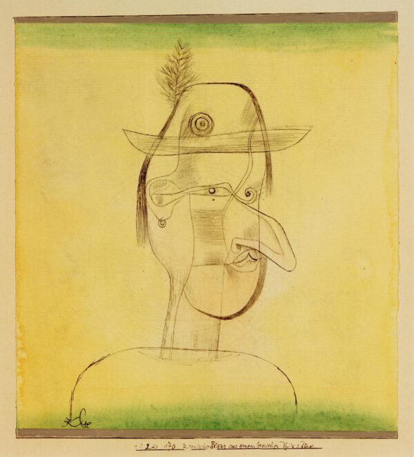 Paul Klee "Komische Figur aus einem bayrischen Volksstück" 20 x 23 cm