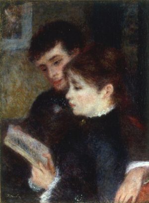 Auguste Renoir "Lesendes Paar" 24 x 32 cm