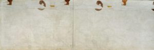 Gustav Klimt "Beethovenfries - Sehnsucht nach Glück (Ausschnitt)" 1378 x 216 cm
