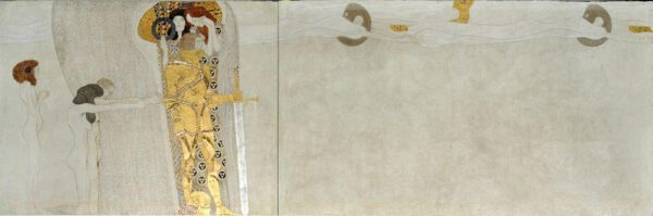 Gustav Klimt "Beethovenfries - Sehnsucht nach Glück (Ausschnitt)" 1378 x 216 cm