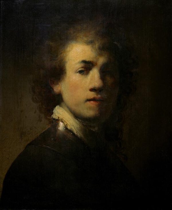 Rembrandt “Rembrandt Selbstbildnis mit Halsberge“ 31 x 38.2 cm