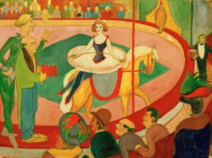 August Macke "Circusbild I: Kunstreiterin" 63 x 47 cm