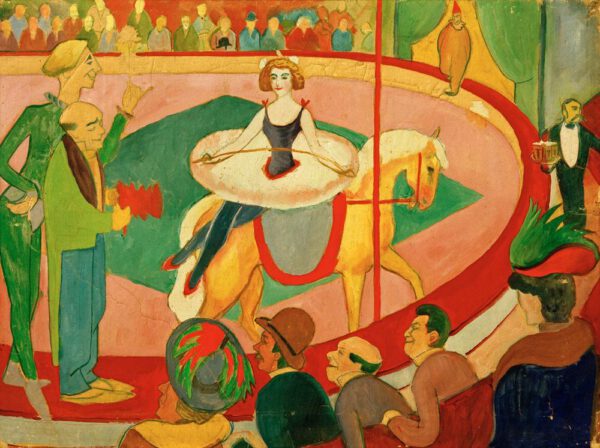 August Macke "Circusbild I: Kunstreiterin" 63 x 47 cm