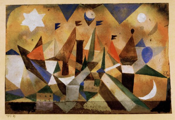 Paul Klee "Segelschiffe, den Sturm abwartend" 21 x 14 cm