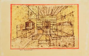 Paul Klee "Raum der Häuser" 35 x 23 cm