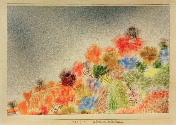 Paul Klee "Büsche im Frühling" 24 x 16 cm