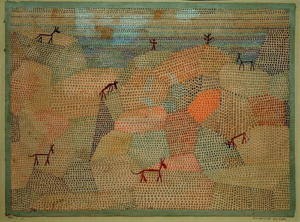 Paul Klee "Landschaft mit Eseln" 56 x 41 cm