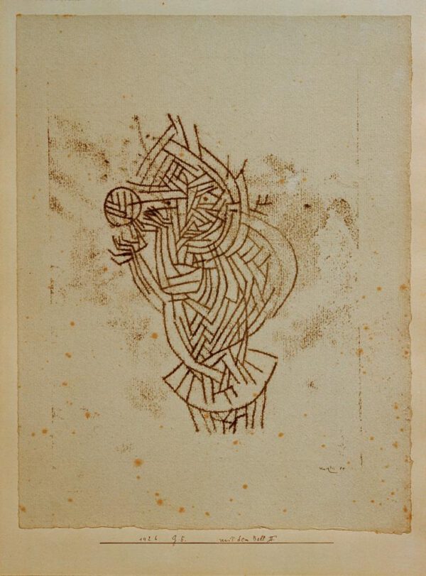 Paul Klee "Mit dem Ball II" 19 x 20 cm
