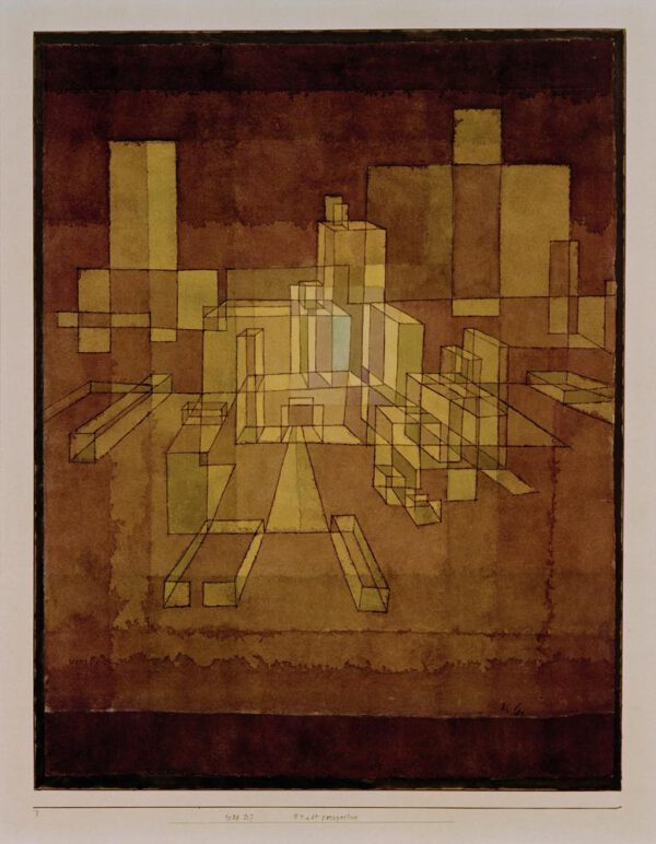 Paul Klee "Stadtperspektive" 35 x 44 cm