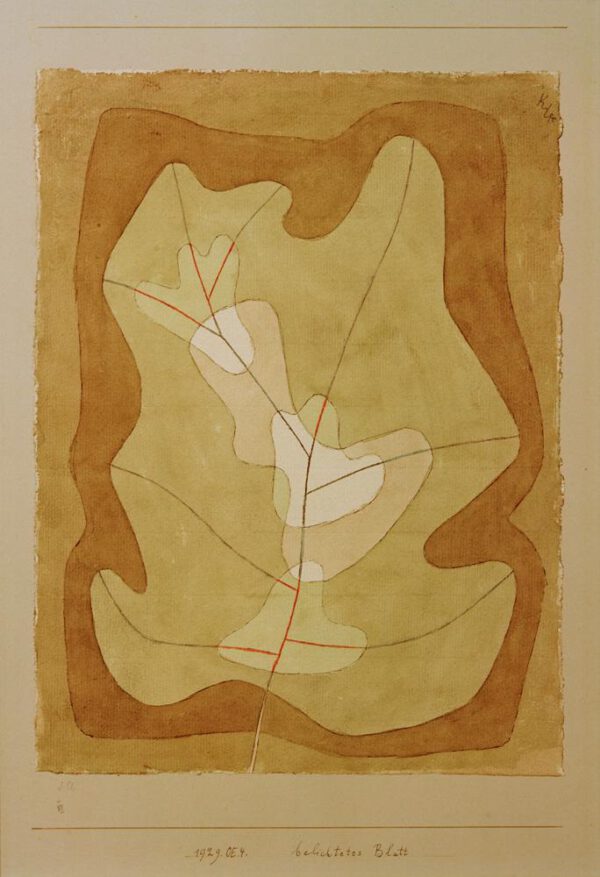 Paul Klee "Belichtetes Blatt" 23 x 31 cm