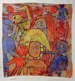 Paul Klee "Bunte Gruppe" 39 x 42 cm