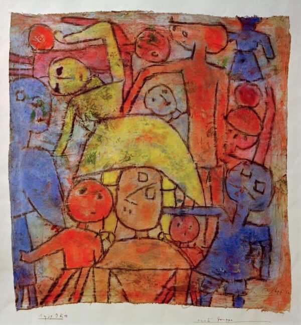 Paul Klee "Bunte Gruppe" 39 x 42 cm