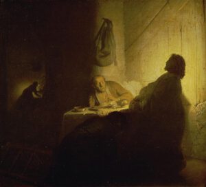 Rembrandt “Christus in Emmaus“ 42 x 39 cm