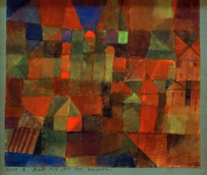 Paul Klee "Stadt mit den drei Kuppeln" 19 x 17 cm