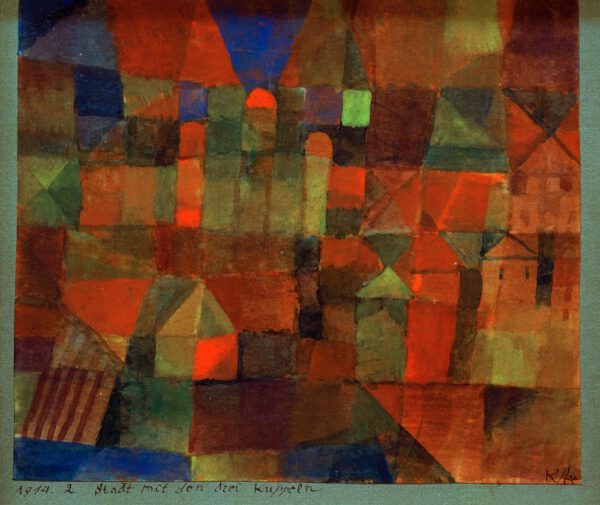Paul Klee "Stadt mit den drei Kuppeln" 19 x 17 cm