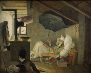 Spitzweg Carl "Der arme Poet" 44 x 36 cm