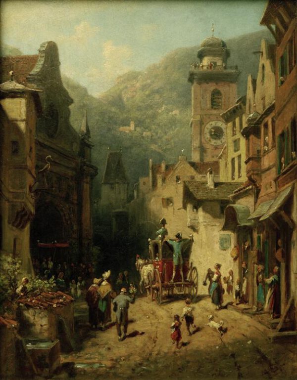 Spitzweg Carl "Der Besuch des Landesvaters" 23 x 31 cm