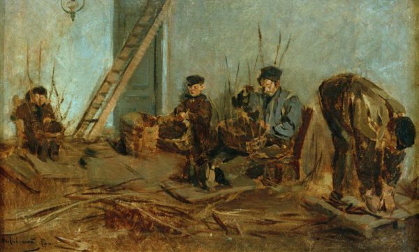 Max Liebermann "Die Korbflechter" 60 x 38 cm