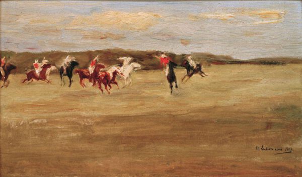 Max Liebermann "Polospieler" 48 x 27 cm