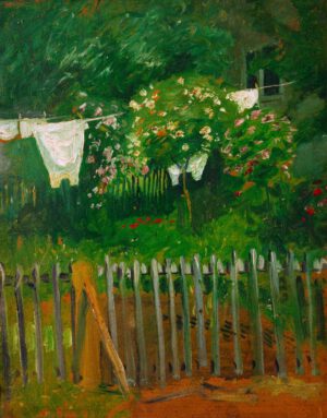 August Macke "Wäsche im Garten in Kandern" 41 x 52 cm