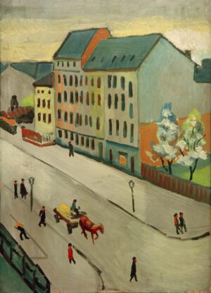August Macke "Unsere Straße in Grau" 58 x 80 cm