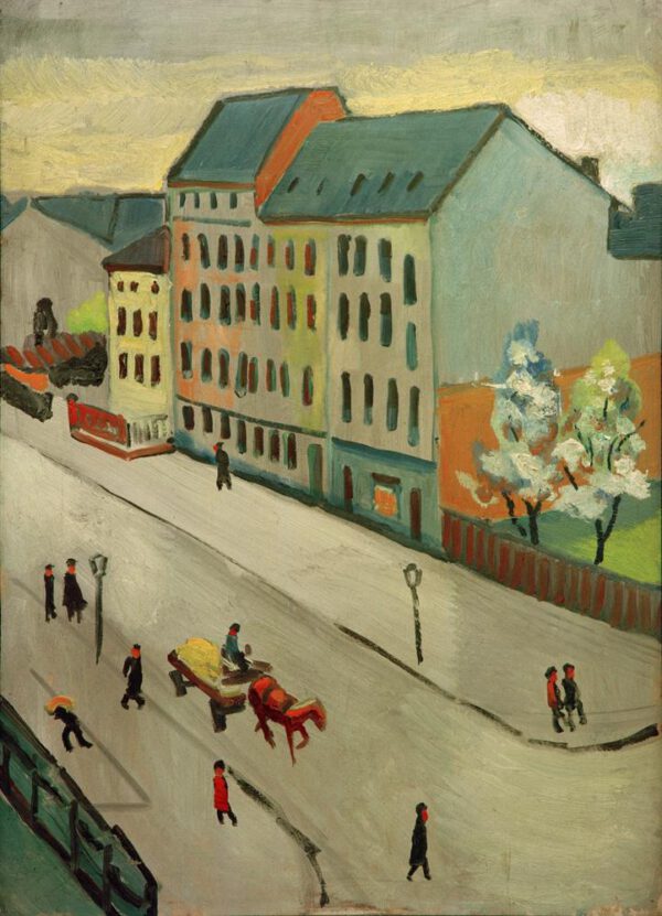 August Macke "Unsere Straße in Grau" 58 x 80 cm
