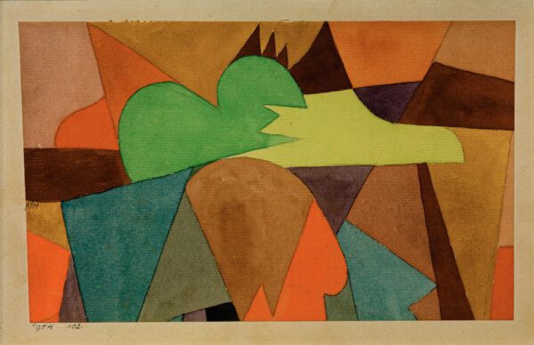 Paul Klee "Mit den braunen Spitzen" 24 x 15 cm