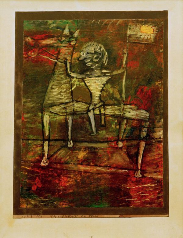 Paul Klee "Zwergherold zu Pferd" 23 x 31 cm