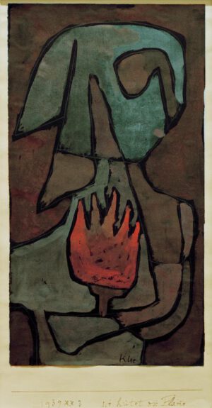 Paul Klee "Sie hütet die Flamme" 17 x 32 cm