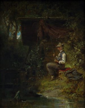 Spitzweg Carl "Der Angler" 15 x 19 cm