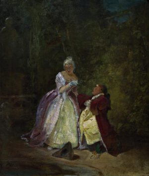 Spitzweg Carl "Der Antrag" 26 x 31 cm