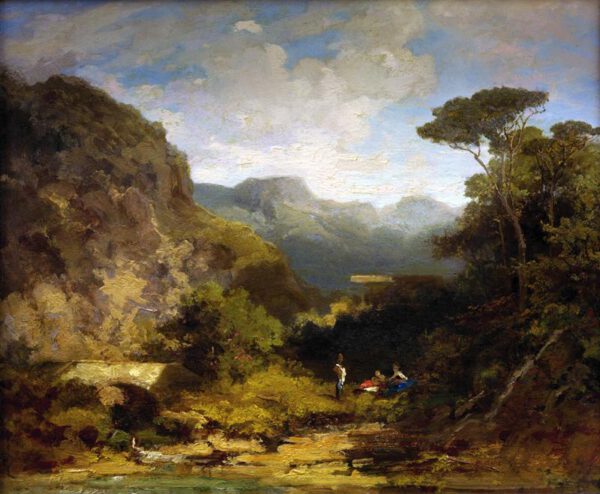 Spitzweg Carl "Südliche Landschaft" 29 x 24 cm