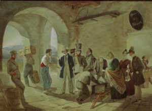 Spitzweg Carl "Beim Zoll" 59 x 43 cm