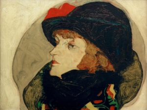 Egon Schiele "Bildnis Ida Roessler" 39 x 32 cm