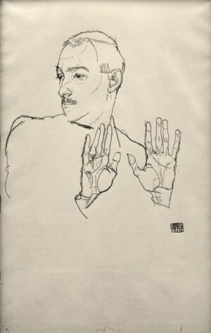 Egon Schiele "Arthur Roessler" 31 x 49 cm